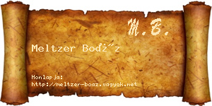 Meltzer Boáz névjegykártya